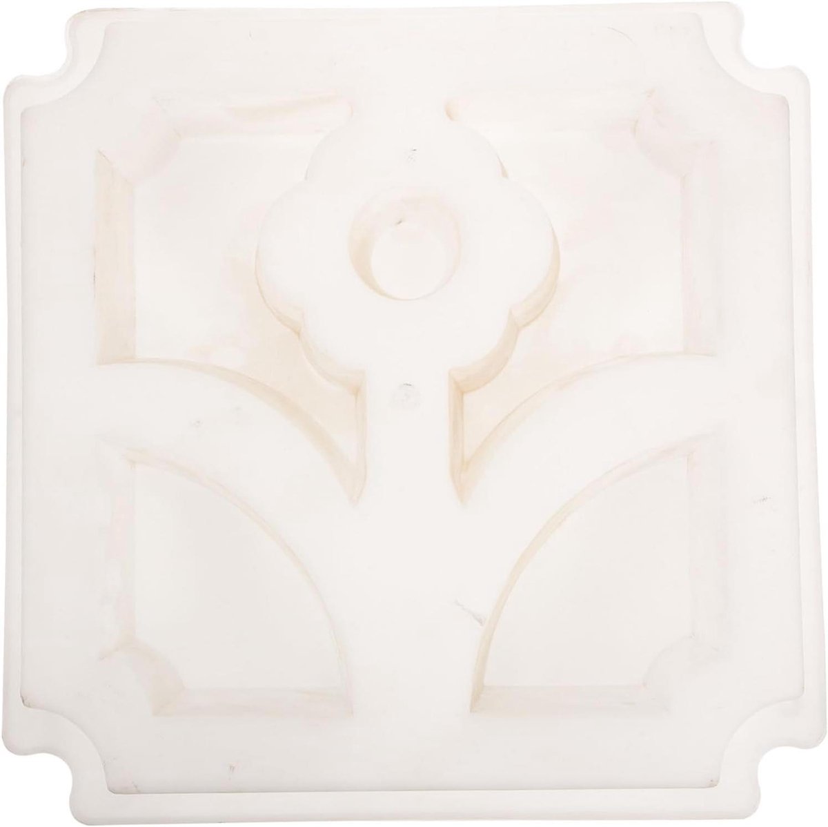 Betonmal Tuinpad - Bestratingsvorm Herbruikbaar - Tuinpad Aanleggen - Herbruikbaar en Duurzaam - 34.5 x 34.5 x 6 cm - Wit