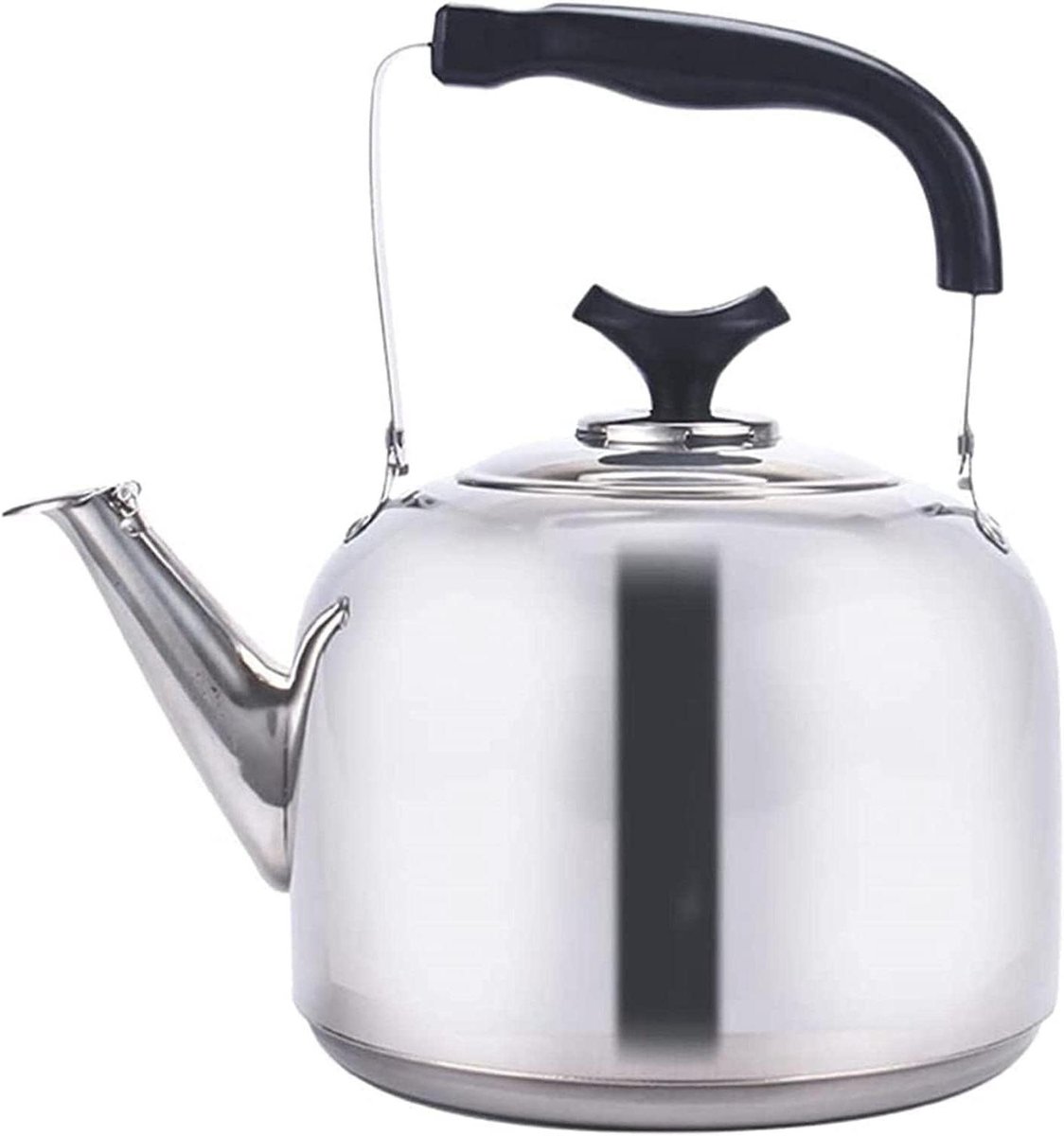 Waterkoker Roestvrij Staal - Theepot Fluitketel - Water Koken - Luid Fluit Signaal - 7L - Zilver