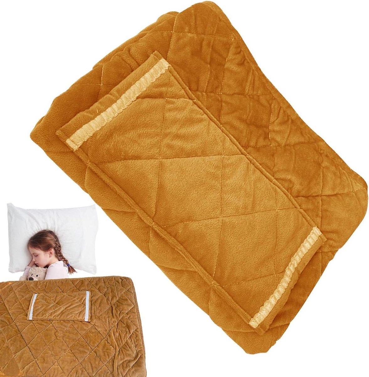 Elektrische Deken - Verwarmde Deken - Warm Blijven - Snel Opwarmend - 60 x 80 cm - Bruin