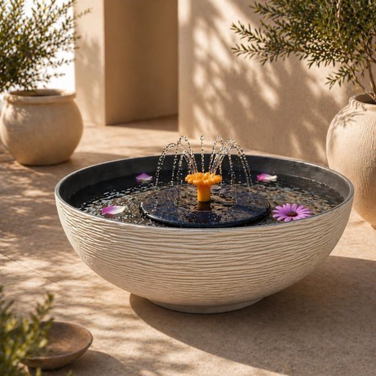 Fonteinset op zonne-energie voor buiten, 45 cm, ideaal voor tuin en terras