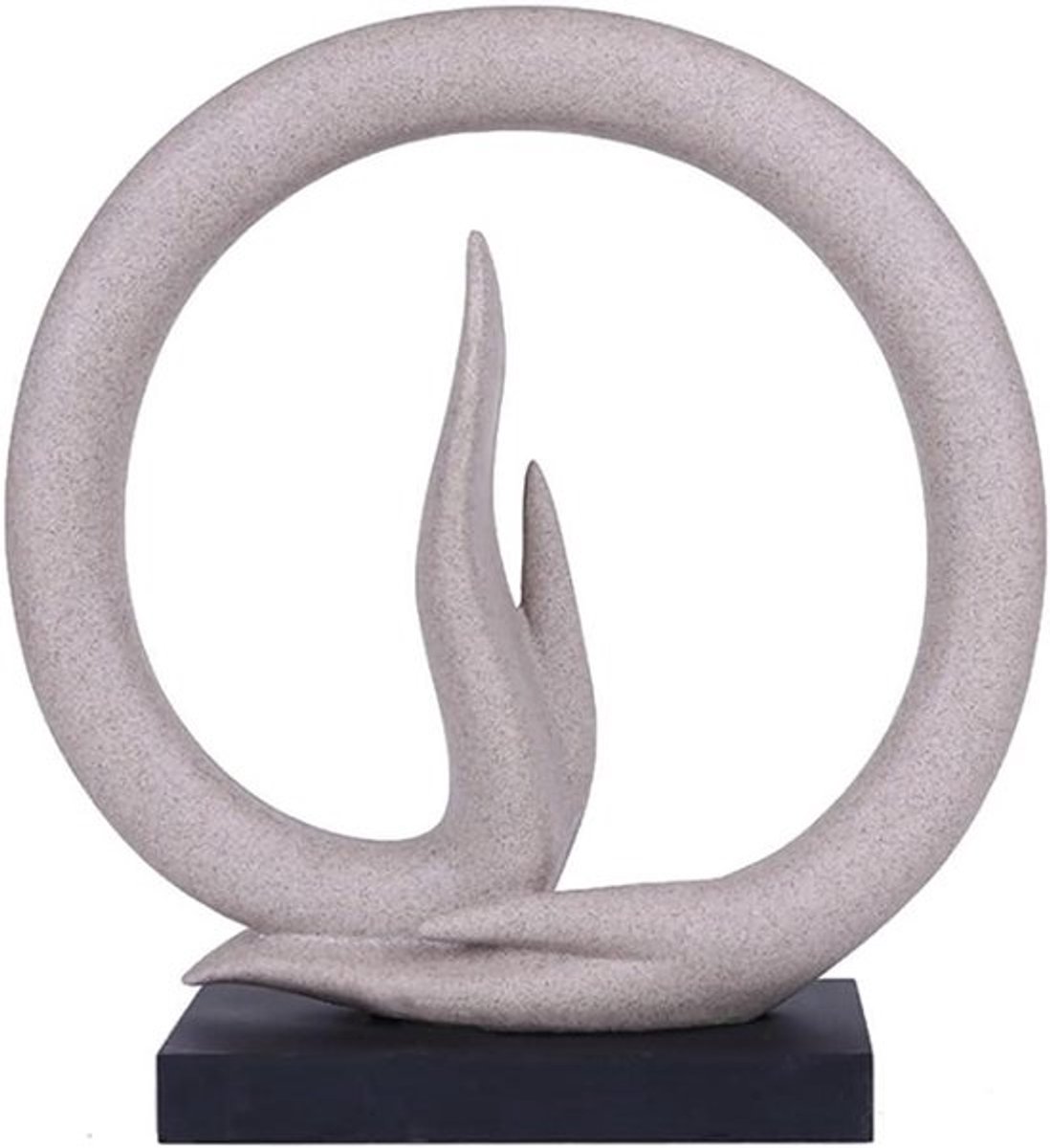 - Standbeeld - Boeddha - Yoga Decoratie - Zandsteen - Kunst Collectie - Abstracte Sculptuur - Bureau Ornament - Geschikt voor Binnen - Zandsteen Kleur.