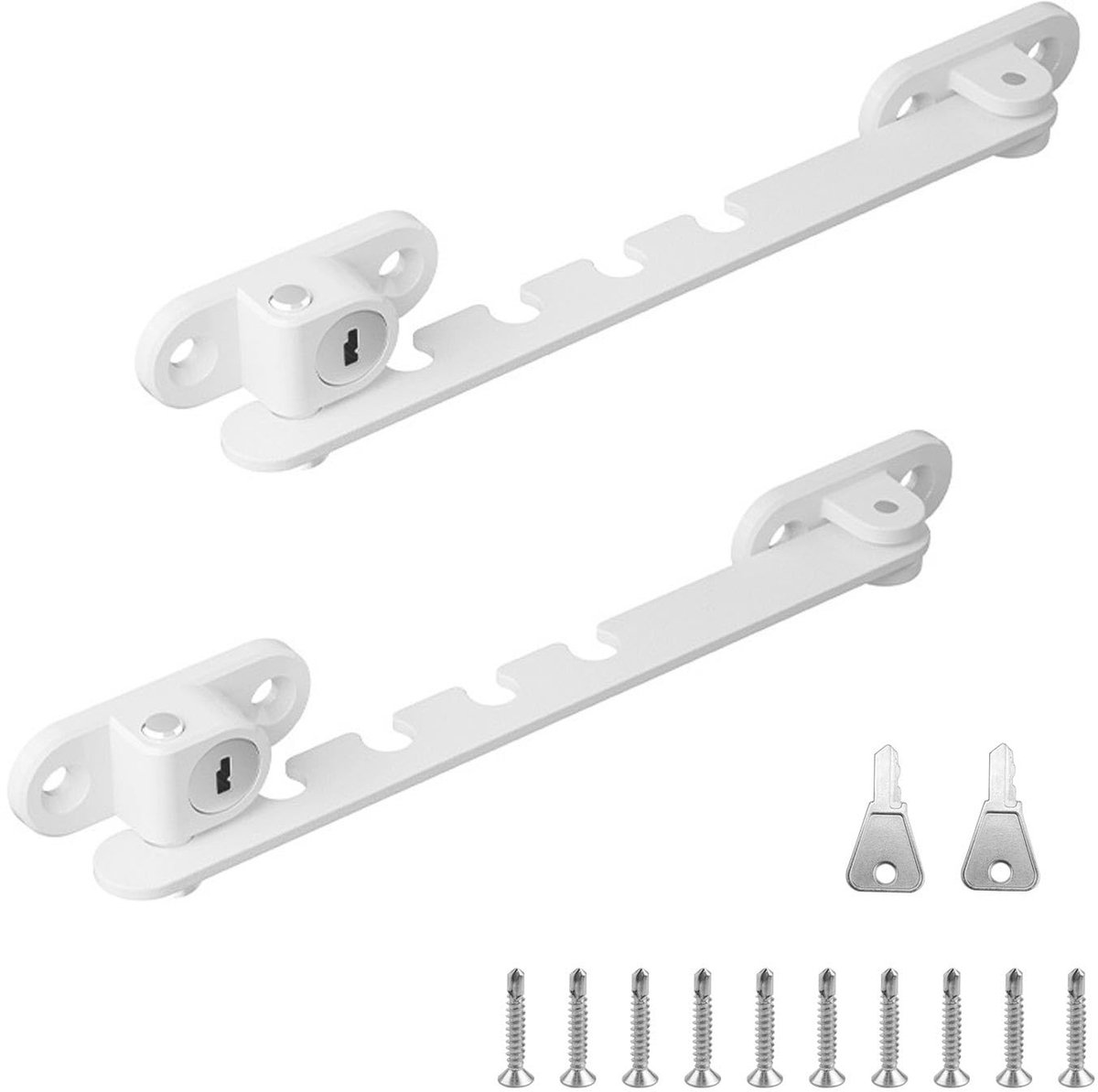 Dailygoods - 2 Stuks Verstelbare Raamblokkades - Veiligheid voor Open Ramen