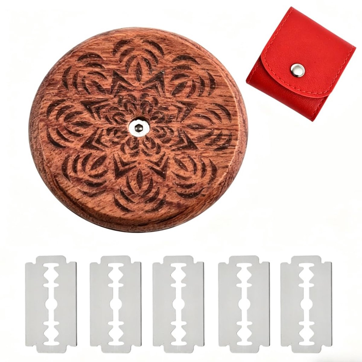Dailygoods - Professioneel Bakkersmesje met Vervangbaar Mesje en Leren Etui voor Brood