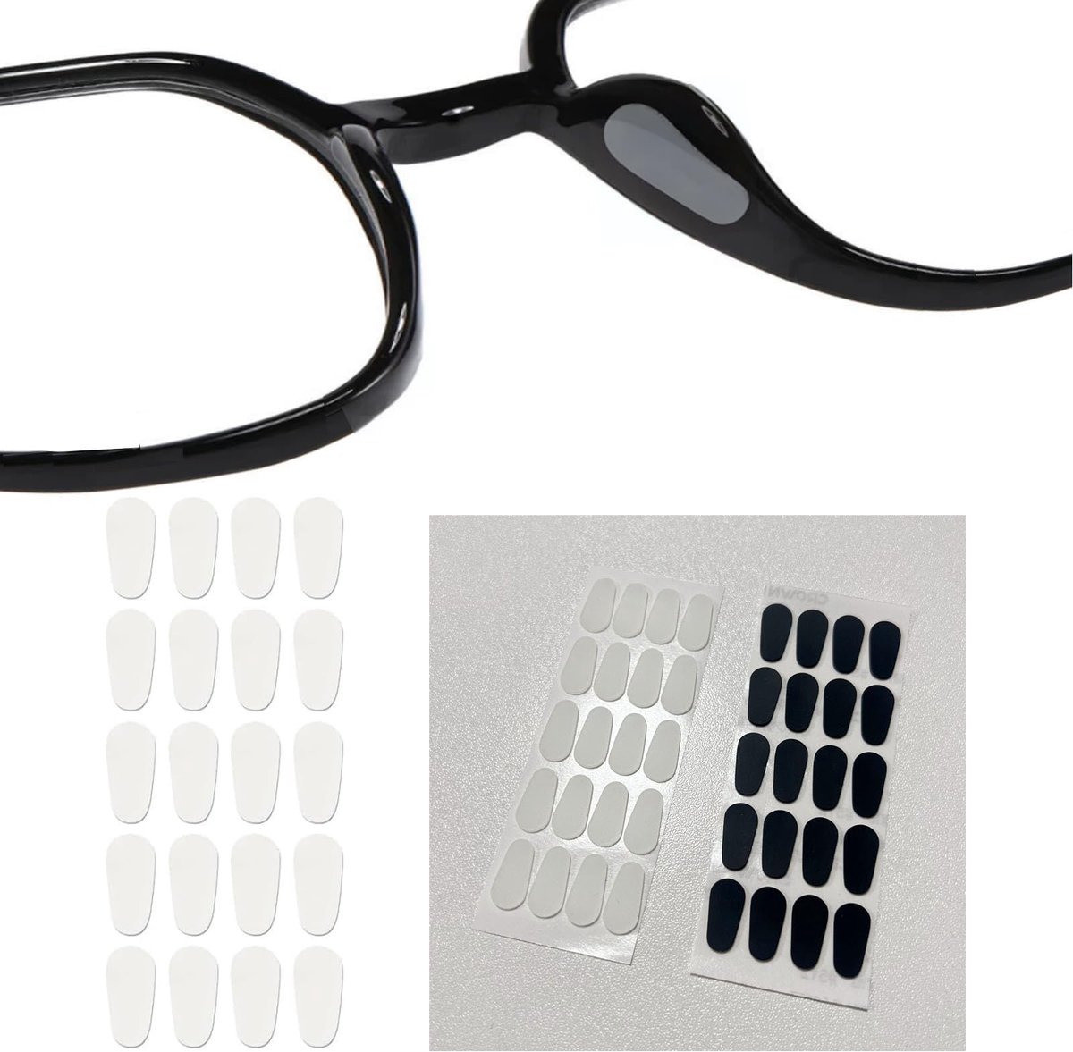 Dailygoods - 40 Paar Siliconen Neuspads - Zelfklevende Antislip Neuspads Voor Brillen
