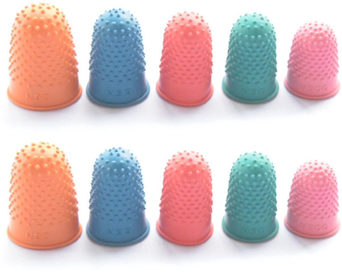 Dailygoods - Set van 10 Rubber Duwers - Siliconen Vingerbescherming voor Diverse Toepassingen
