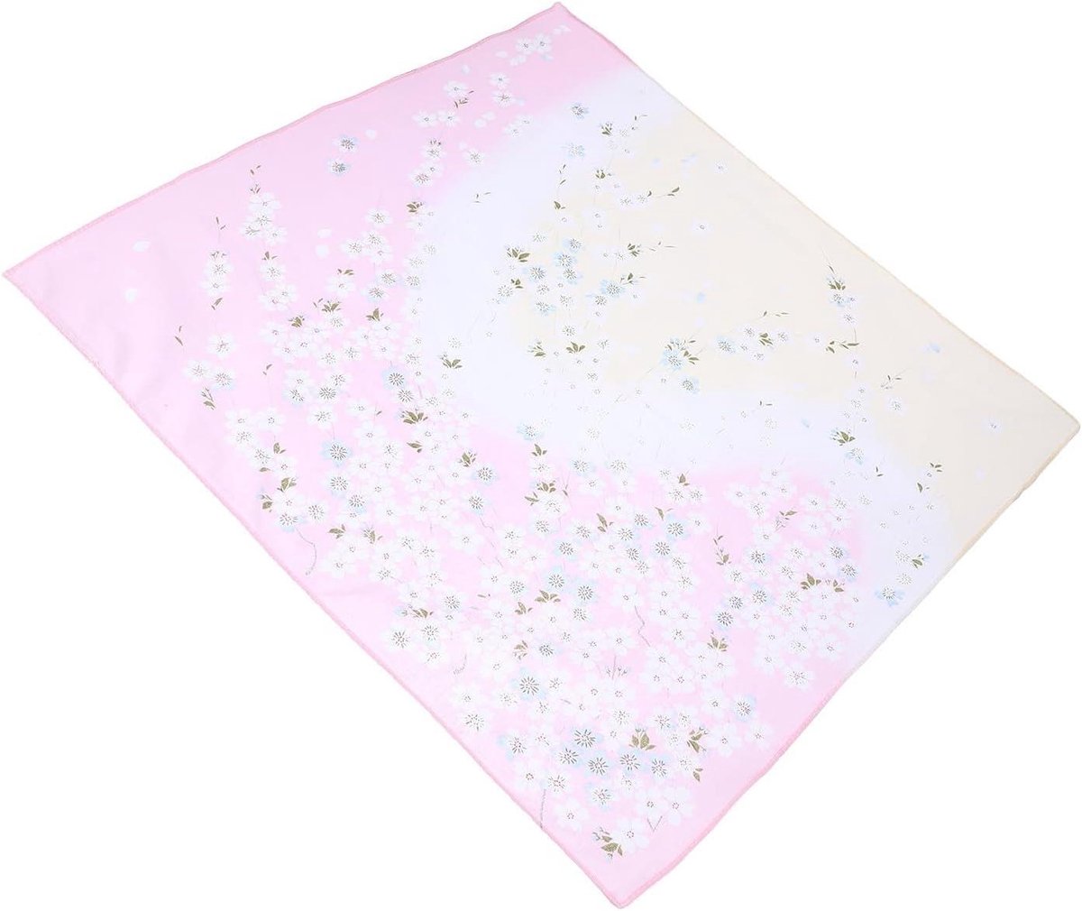 Katoenen Zakdoek - Zakdoekje Dames - Dagelijks Gebruik - Kersenbloesemprint - 45 x 45 cm - Blauw