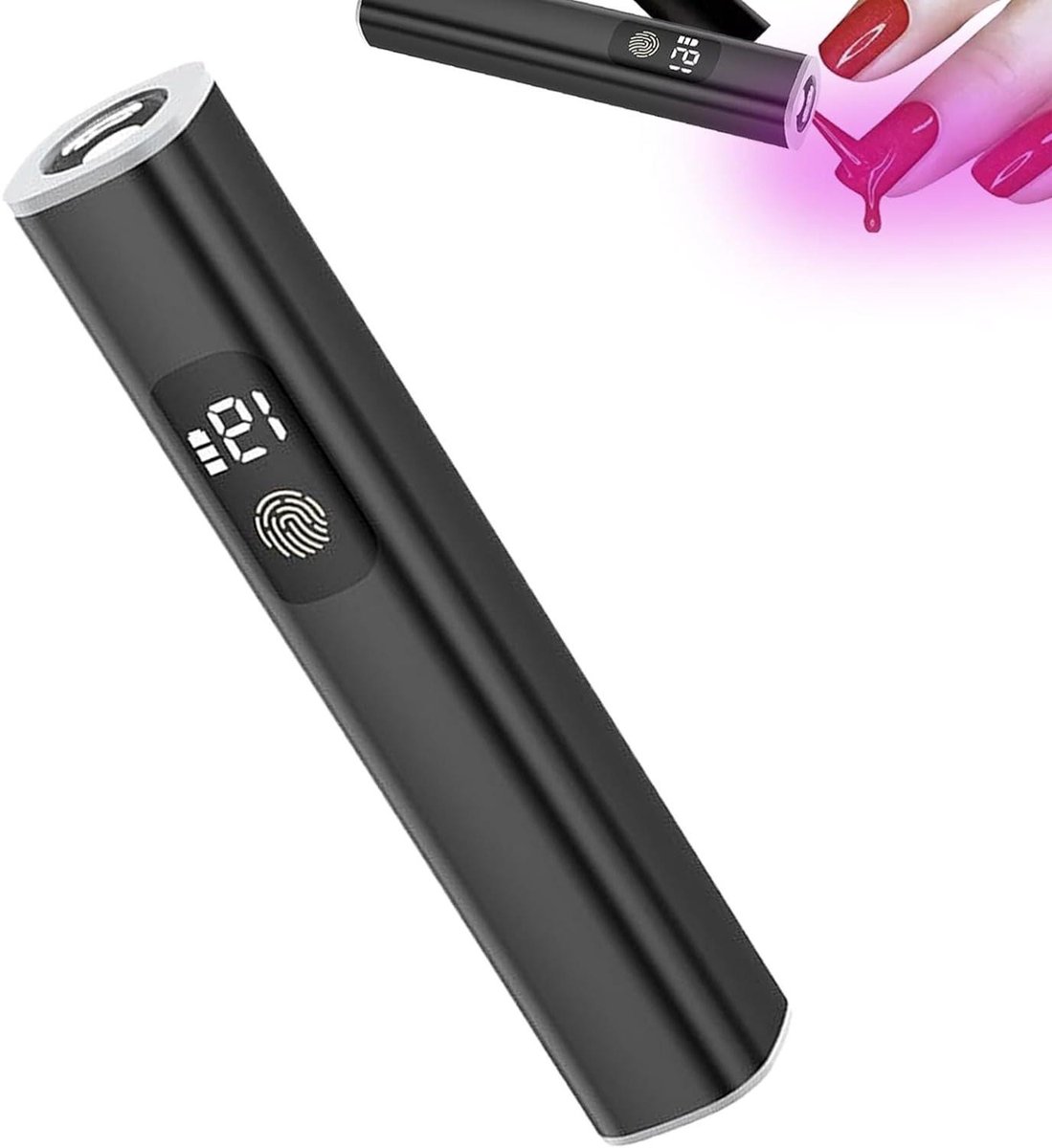 UV Nagellamp - Nageldroger Gel - Thuis Manicure - Draadloos Oplaadbaar - 10.7 cm - Aluminium
