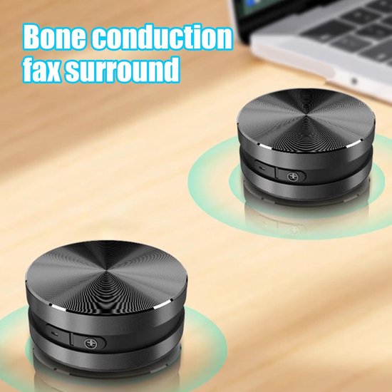 Draadloze luidspreker met botgeleiding - Resonantie-zuignapluidspreker - Waterdicht ontwerp - Muziekspeler - Geschikt voor gebruik in badkamer en douche Bluetooth-luidspreker - Metalen behuizing met zuignap - Zwart (1,97'' x 1,97'' x 0,98'') van EasyULT. — afbeelding 3