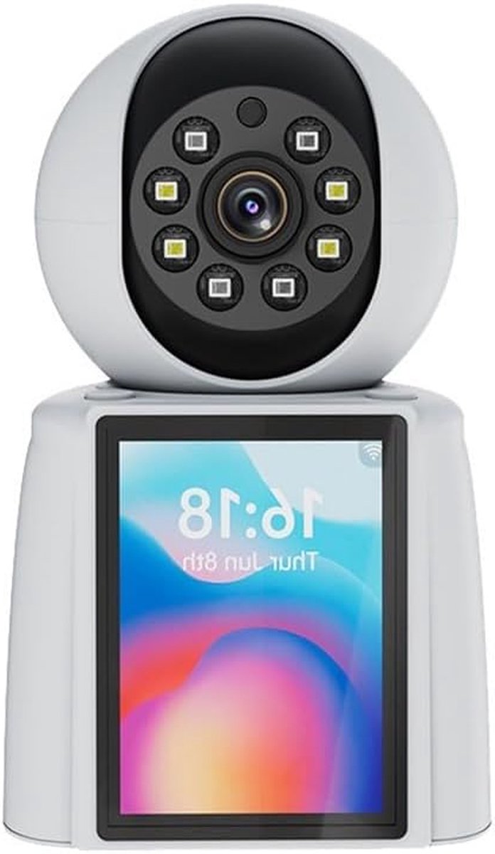 Beveiligingscamera Binnen - Babyfoon Camera - Huisbewaking - Twee Weg Communicatie - 19 x 9.5 x 9.5 cm - Wit