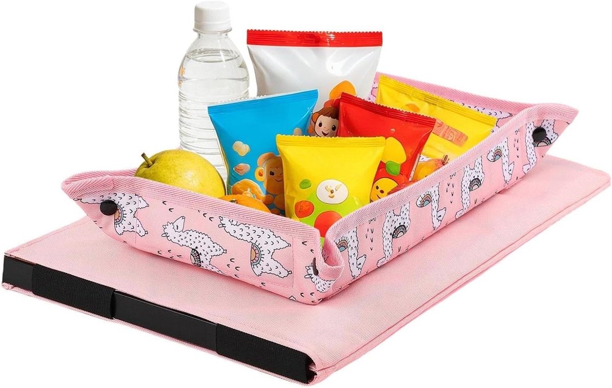 Vliegtuig Dienblad Hoes - Reis Organizer - Kinderen Amuseren - Opvouwbaar en Draagbaar - 44 x 30 cm - Alpaca