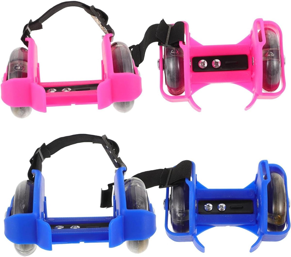 Rolschaatsen Kinderen Skateschoenen Kind Buiten Sporten Met Led-verlichting 2 Paar Multi