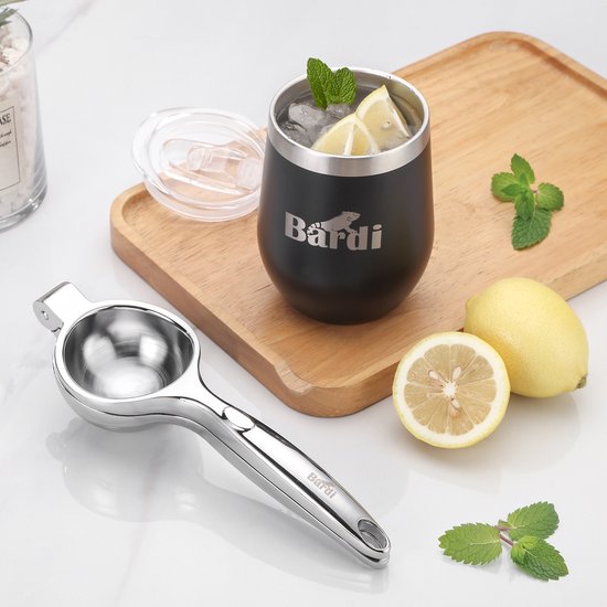 Bardi 3,2L Deluxe IJsblokjesmachine - Vierkante IJsblokmaker - LCD Display - 20Kg/24 uur. inclusief Thermosbeker en IJsschep - ZWART met citruspers RVS van Bardi — afbeelding 2