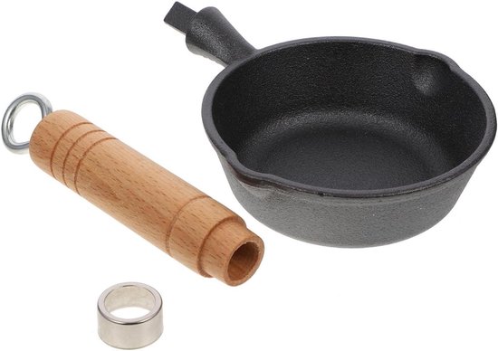 Ijzeren Koekenpan - Boter Smeltpan Melkpan - Eenvoudig Koken - Gelijkmatige Verwarming - 29.5X12CM - Diverse Kleur