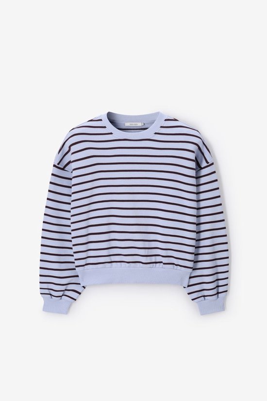 Lichtblauwe Gestreepte Sweater