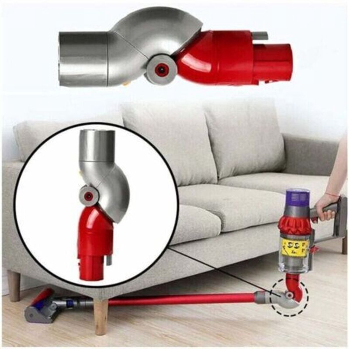 Snelkoppeling, platte meubeladapter 970790-01 geschikt voor Dyson V7 V8 V10 V11 stofzuigers