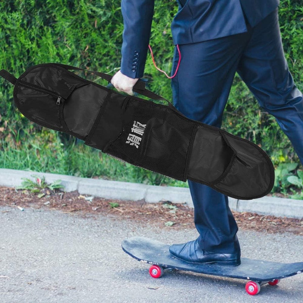 Skateboard Rugzak voor Opberging van 31 en 32 Inch Skateboards met Draagriemen en Bescherming