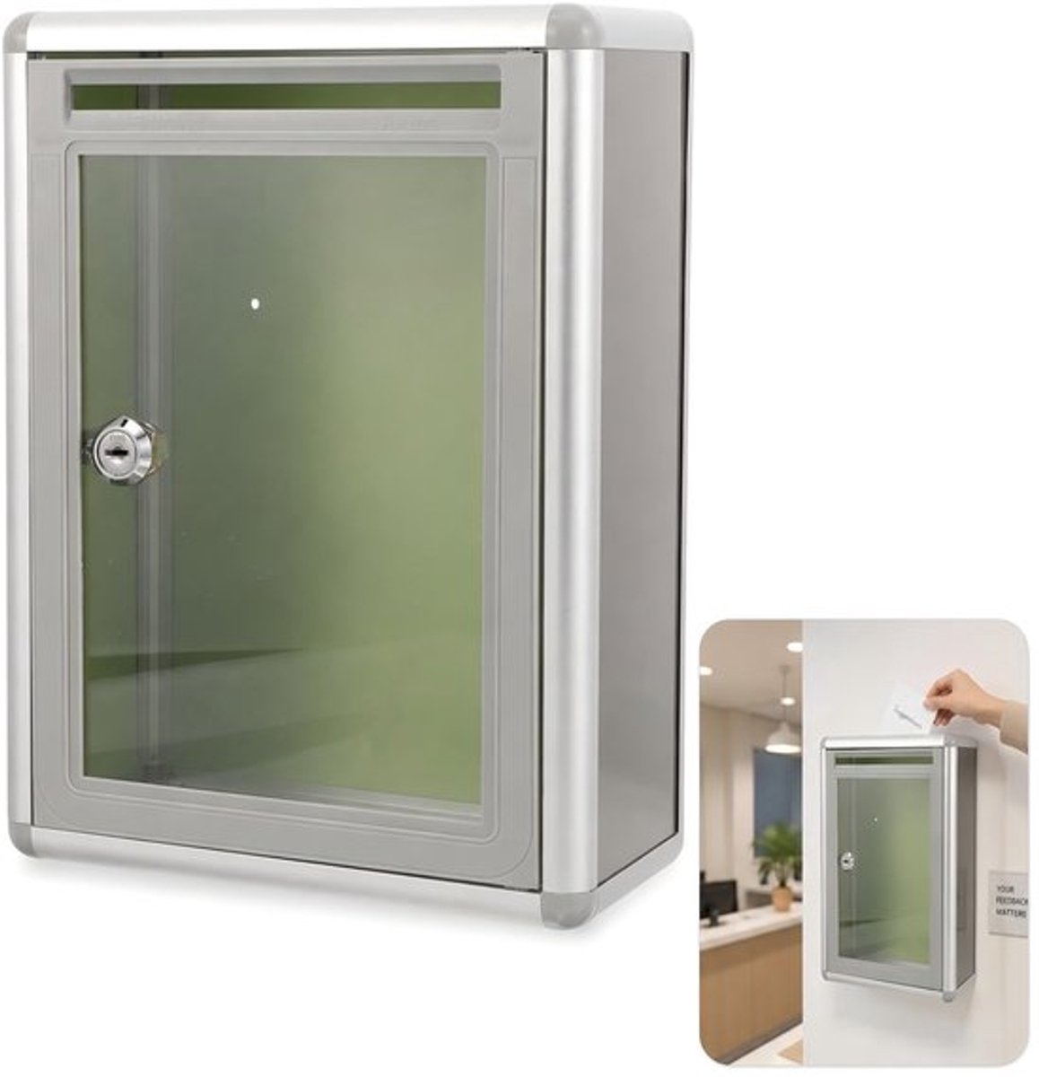 Gadpiparty Brievenbus Acryl Brievenbus Voorsteldoos Afsluitbare Stemdoos Wandbox Brievenbus Systeem Roestvrij Staal Staande Brievenbus Muur Blokkerdoos Plantaardige Brievenbus Postvak Wanddecoratie