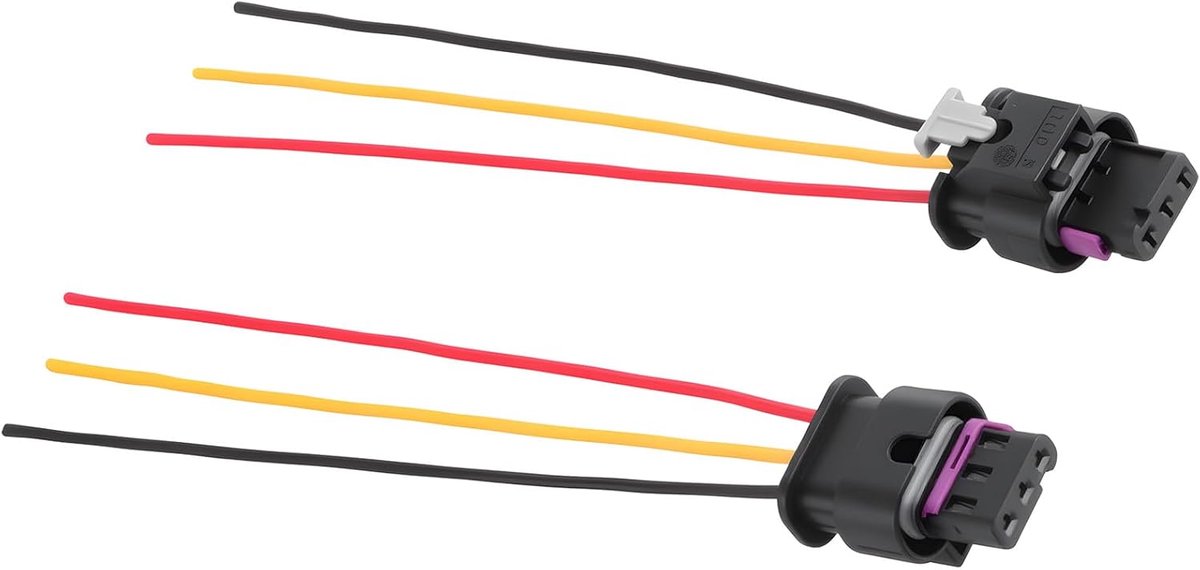 2 stuks 3-pins 13 - 5 cm parkeersensor connector vervangende pigtail connector kabelboom adapter geschikt voor A3 A4 A5 A6 Altea Leon Ibiza IV (6J5 - 6P1) Fabia Superb Yeti 4F0973703 4H0973703