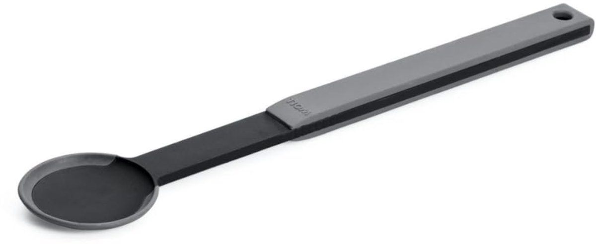 Kooklepel met verhoogd functioneel hoofd, 32 cm, grijs, hittebestendig tot 220°