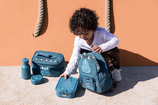 Trixie Lunchtas - Mr.Triceratops - Koeltas voor kinderen - Met naamlabel - Thermische Tas voor Lunch - Blauw - Dino van Trixie — afbeelding 2