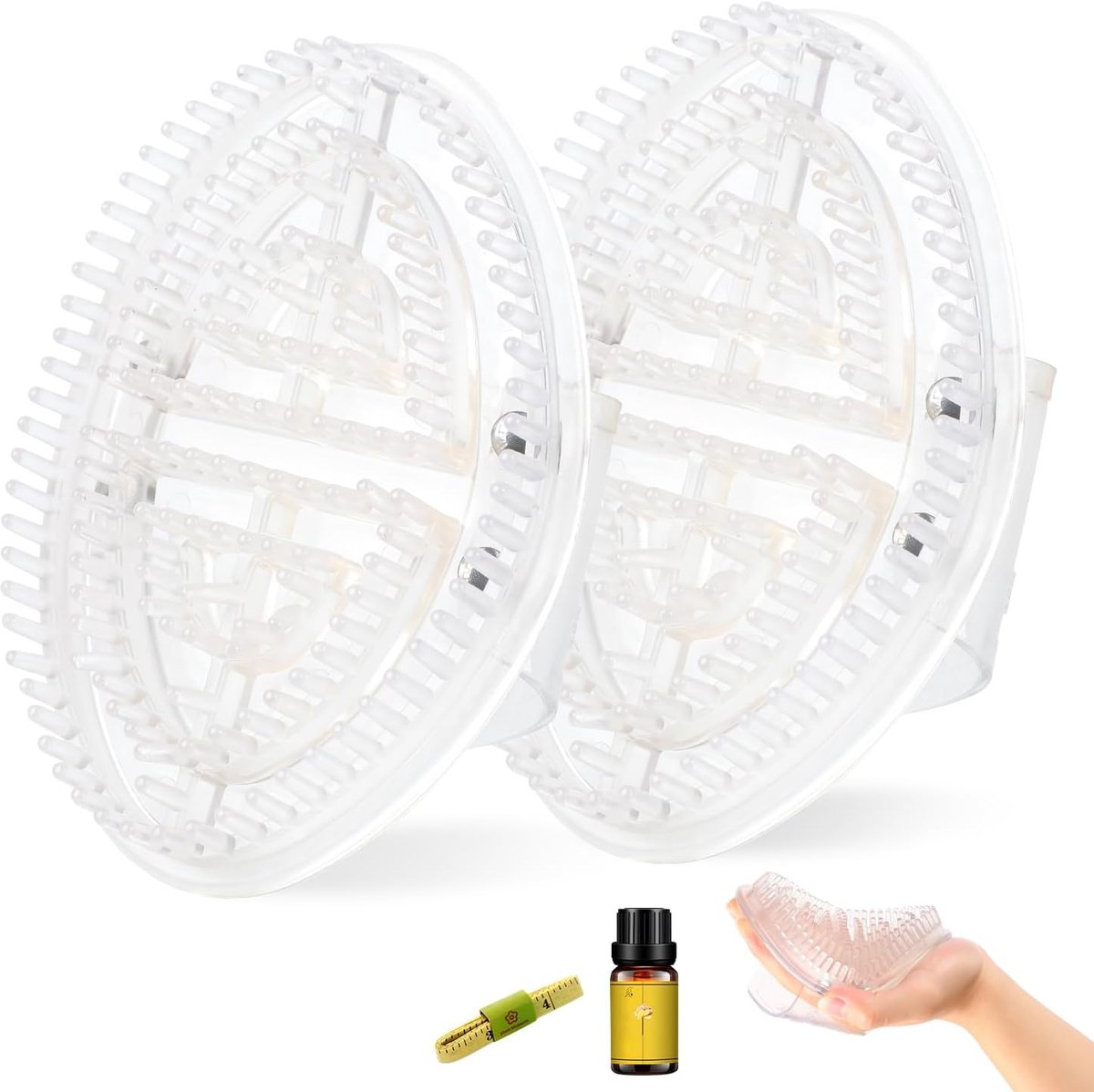 1 stuk - Massage Borstel - Soft Silicone - Fat Massage Borstel - Body Massage Borstel - ontspannen rug nek schouders buik taille armen en benen - doorzichtige kleur