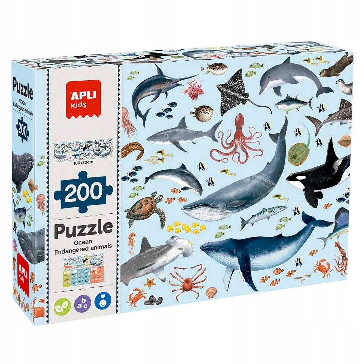 Educatieve puzzel Oceaandieren 200 stukjes - vanaf 6 jaar
