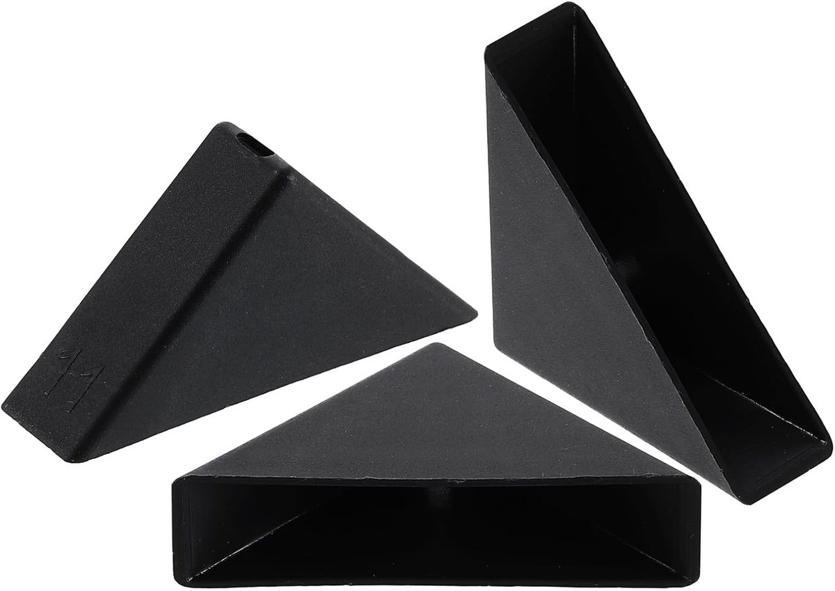 8 stuks kunststof hoekbeschermers 11 x 50 mm rechthoekige vorm glazen hoekbeschermers kussens voor hoekbescherming van glas, spiegels, tegels, zwart