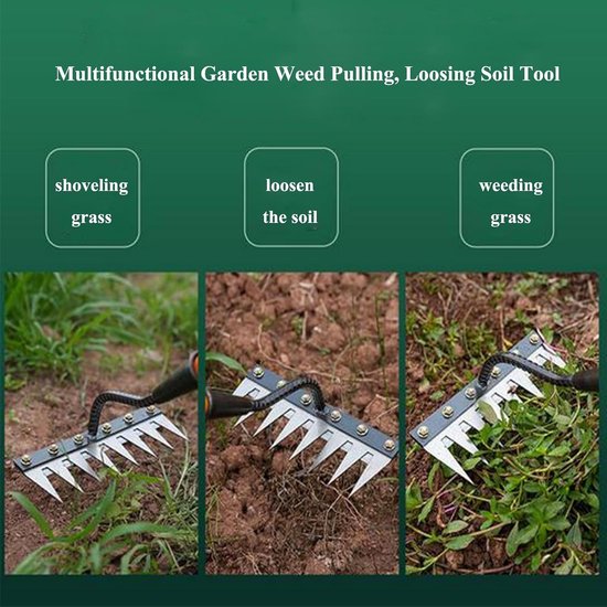 Wiethark 8 tanden - Voor tuin, wieden, harken, zaaien — afbeelding 4