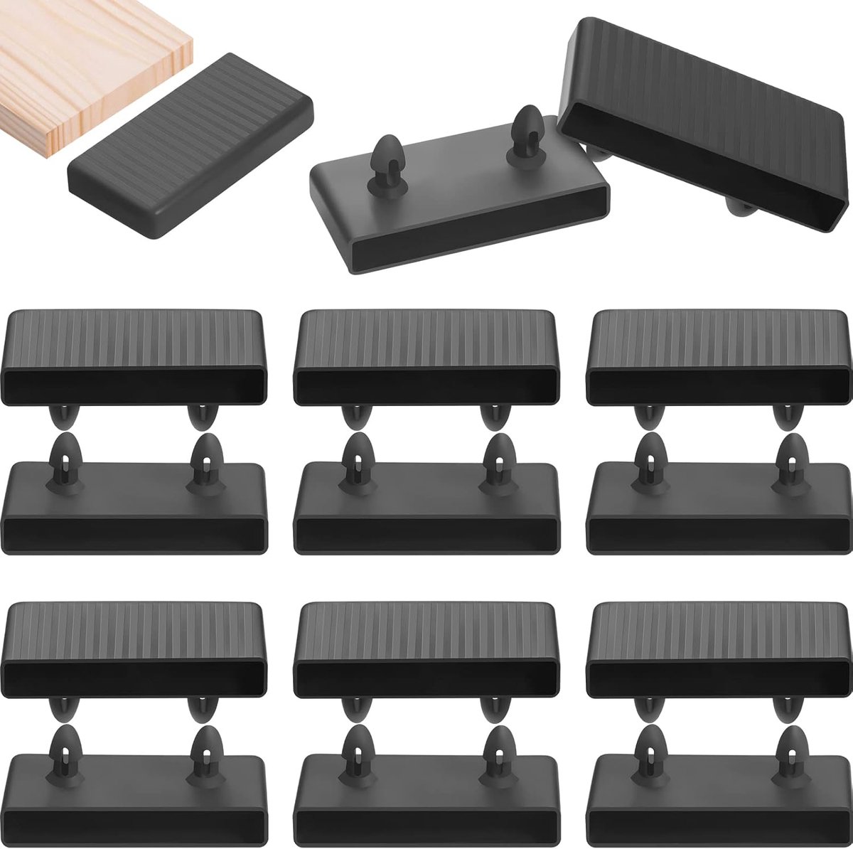 16-delige reserveonderdelen voor bed, lamellen, reserveonderdelen, platform, lattenset, kunststof bedframe, voor queensize bed, 65 mm