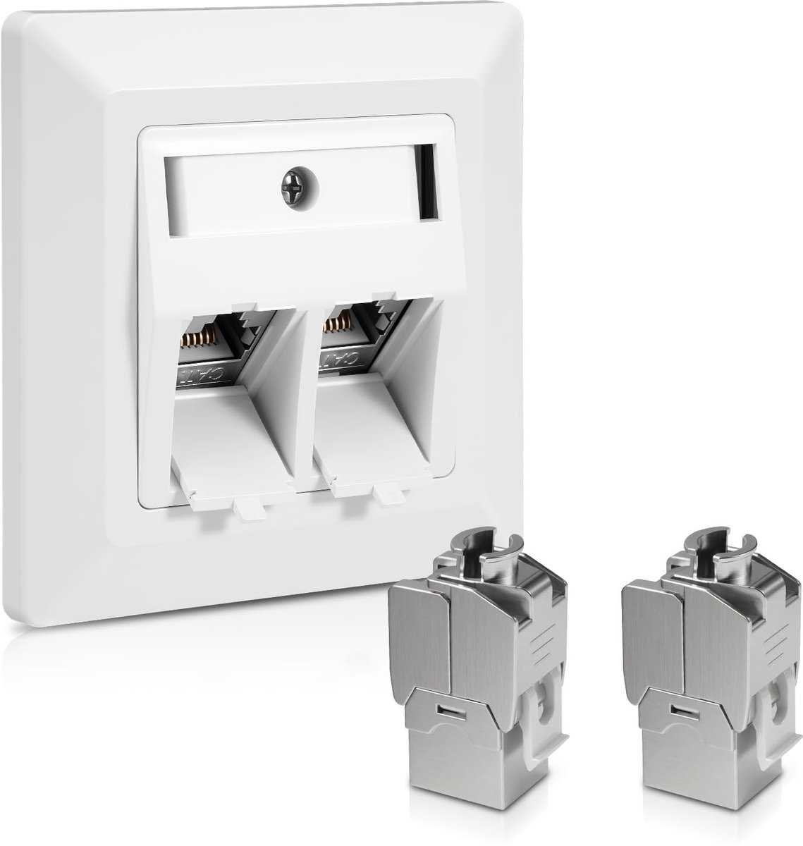 SolidKeus - Flush-Mounted Netwerkaansluiting met RJ45 Keystone Modules