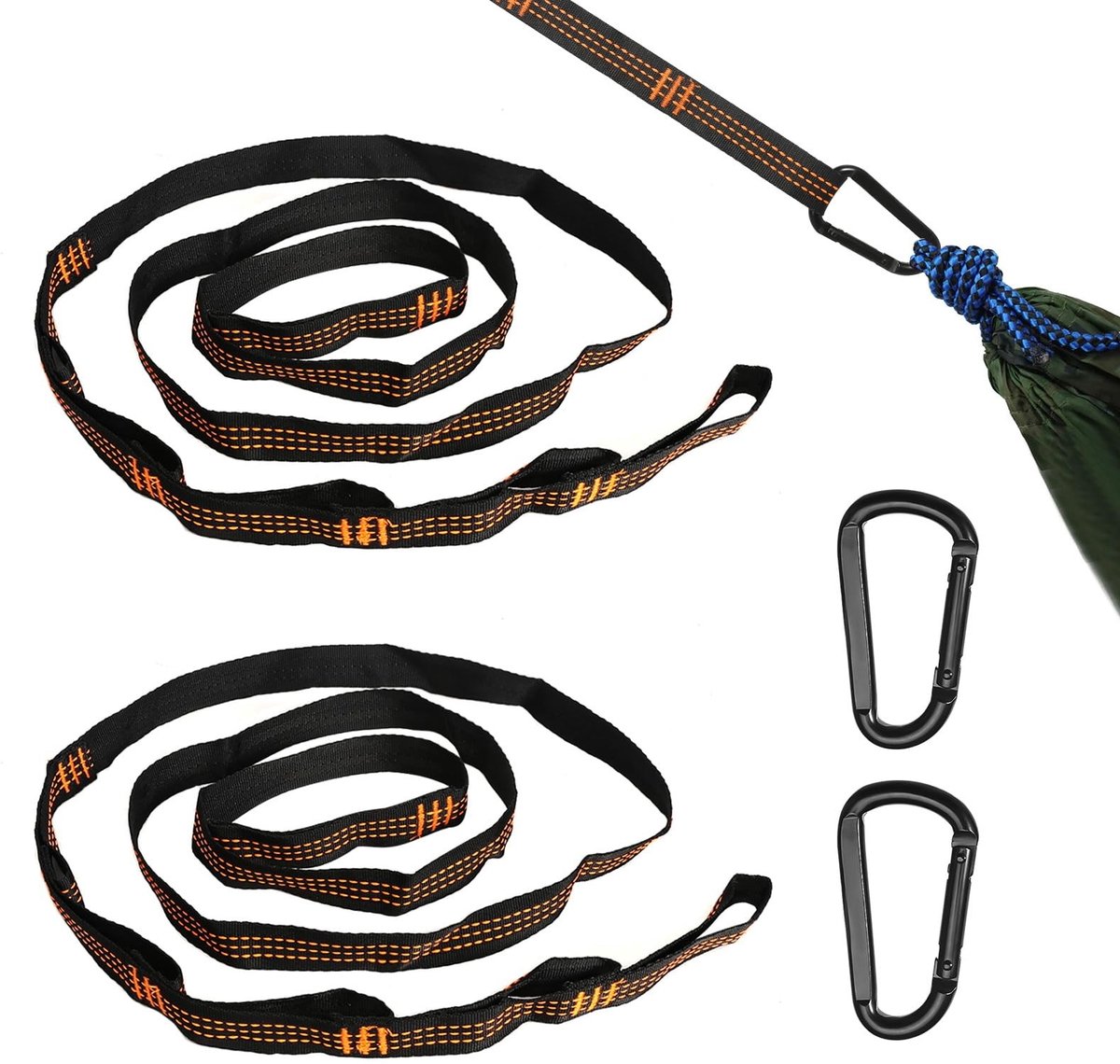 SolidKeus - Set van 2 Hammock Bevestigingen met Carabiner Haken