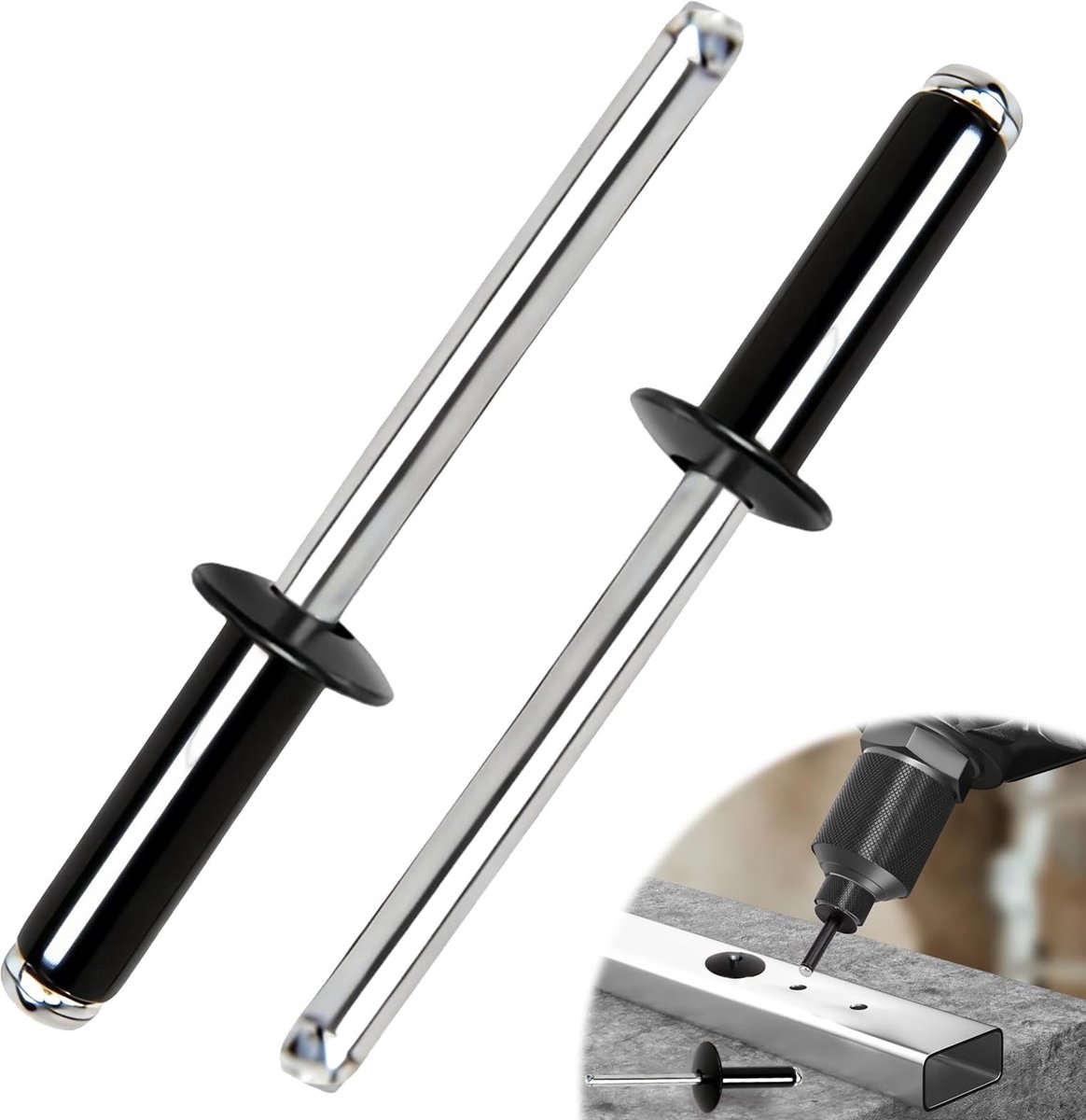 SolidKeus - Set van 50 Aluminium Blindklinknagels met Grote Flens