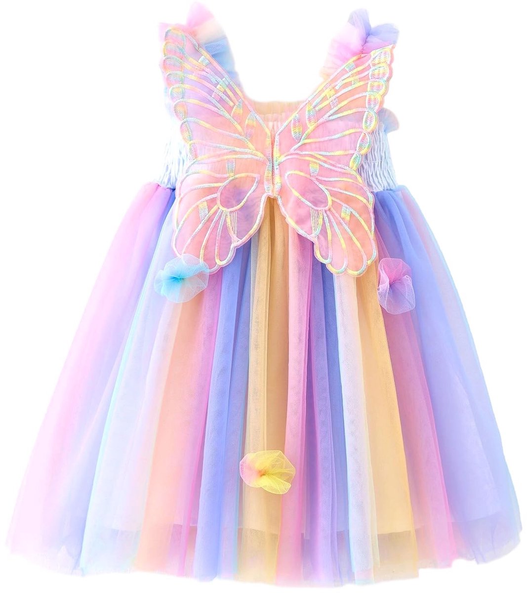SolidKeus - Tulle Jurk voor Baby Meisjes met Vlinders