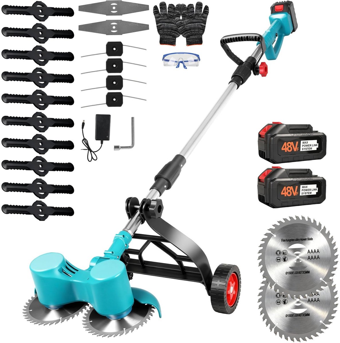 SolidKeus - Accu Grastrimmer met 3 Soorten Messen