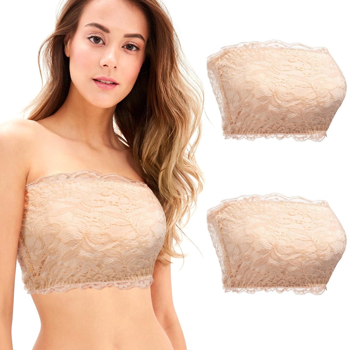 SolidKeus - Set van 2 Kantene Bandjes voor Dames en Meisjes
