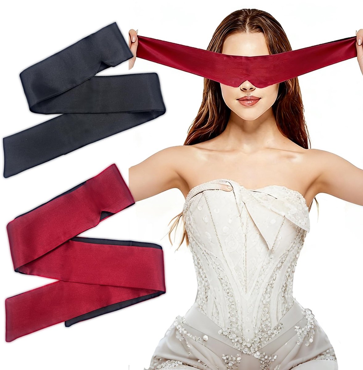 SolidKeus - Set van 2 Satijnen Verduisterende Oogmaskers