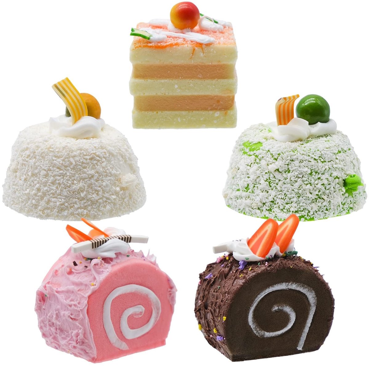 SolidKeus - Set van 5 Realistische Simulatie Taarten voor Decoratie