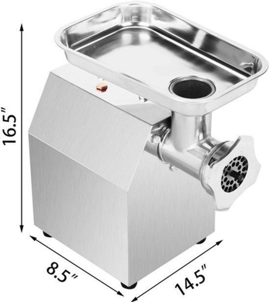 Vleesmolen - Keukenmachine - Keukenrobot - Groentesnijder - 850W - 60Hz - 122 Kg/H - 190RPM - Foodprocessor - Gehaktmolen - Zilver