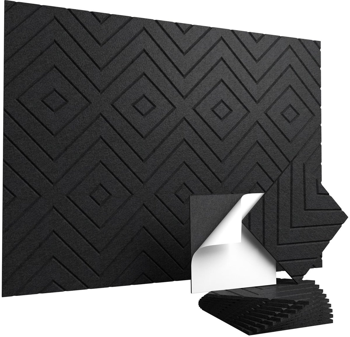 SolidKeus - Set van 20 Zelfklevende Akoestische Panelen 30 x 30 cm voor Geluidsisolatie