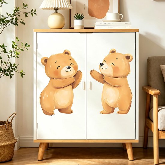SolidKeus - Schattige Beer Muurstickers voor de Kinderkamer — afbeelding 2
