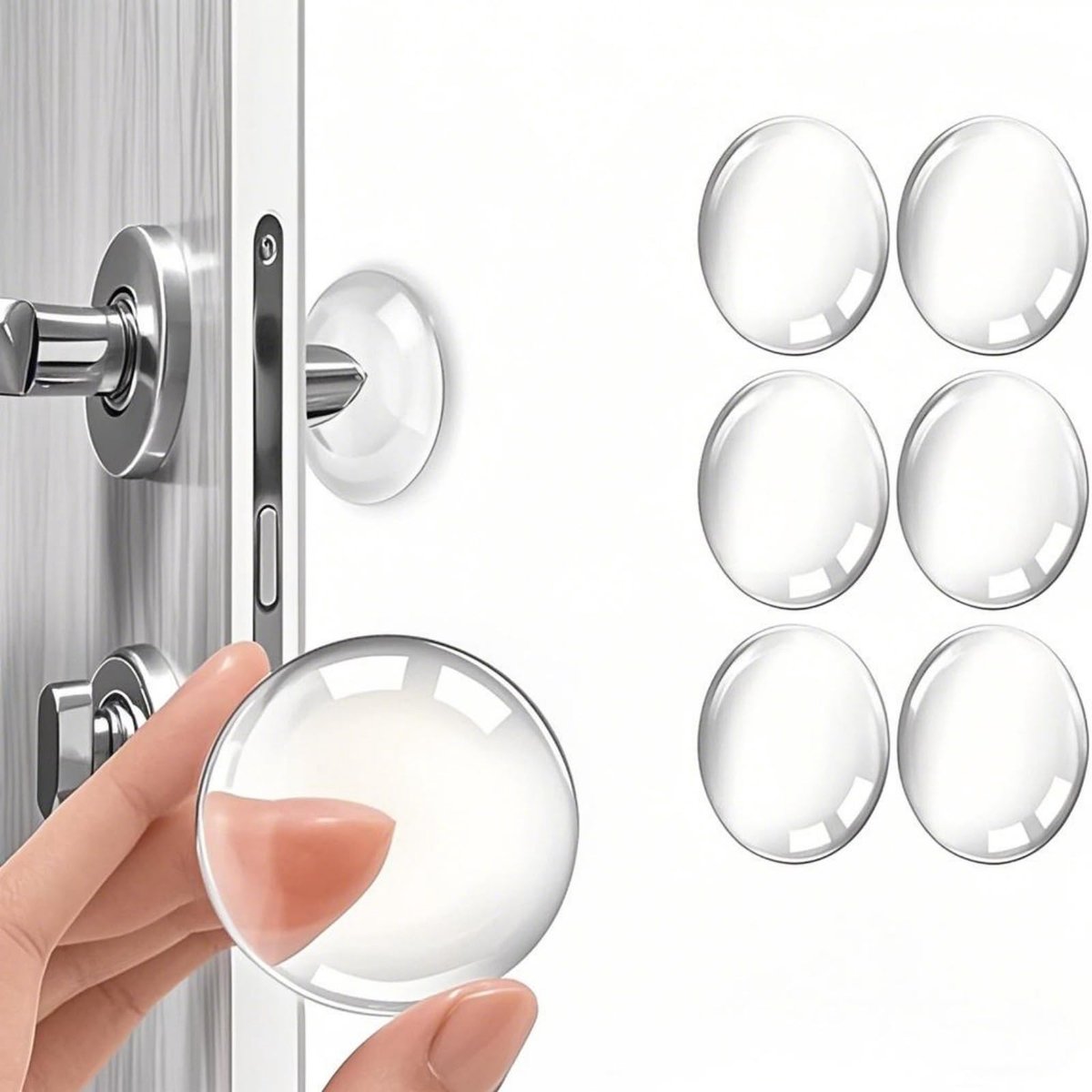 SolidKeus - Silicone Deurstopper voor Muurbeveiliging, Pack van 6