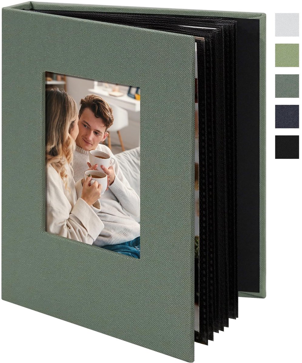 SolidKeus - 6x4 Fotoalbum met 24 Compartimenten en Linnen Cover