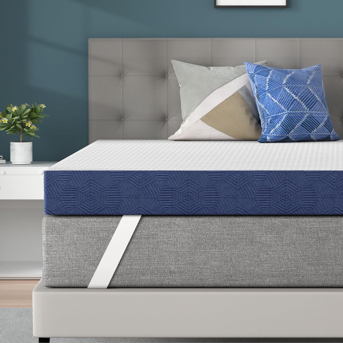 SolidKeus - Gel Geheugenfoam Matras Topper 120 x 200 cm
