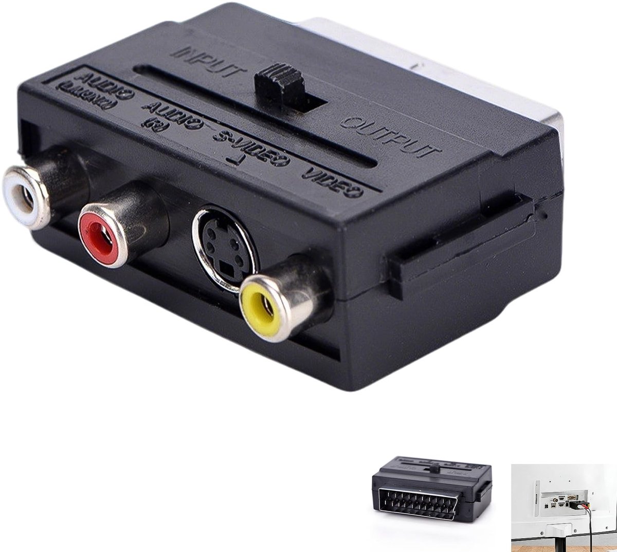 Omgoods - SCART naar 3x RCA Adapter voor Audio en Video