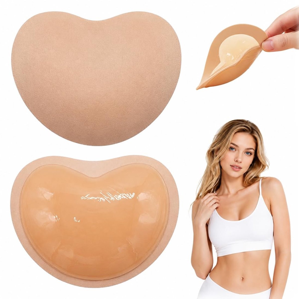 Omgoods - Zelfklevende Siliconen Push-up Bh-kussentjes voor Dames