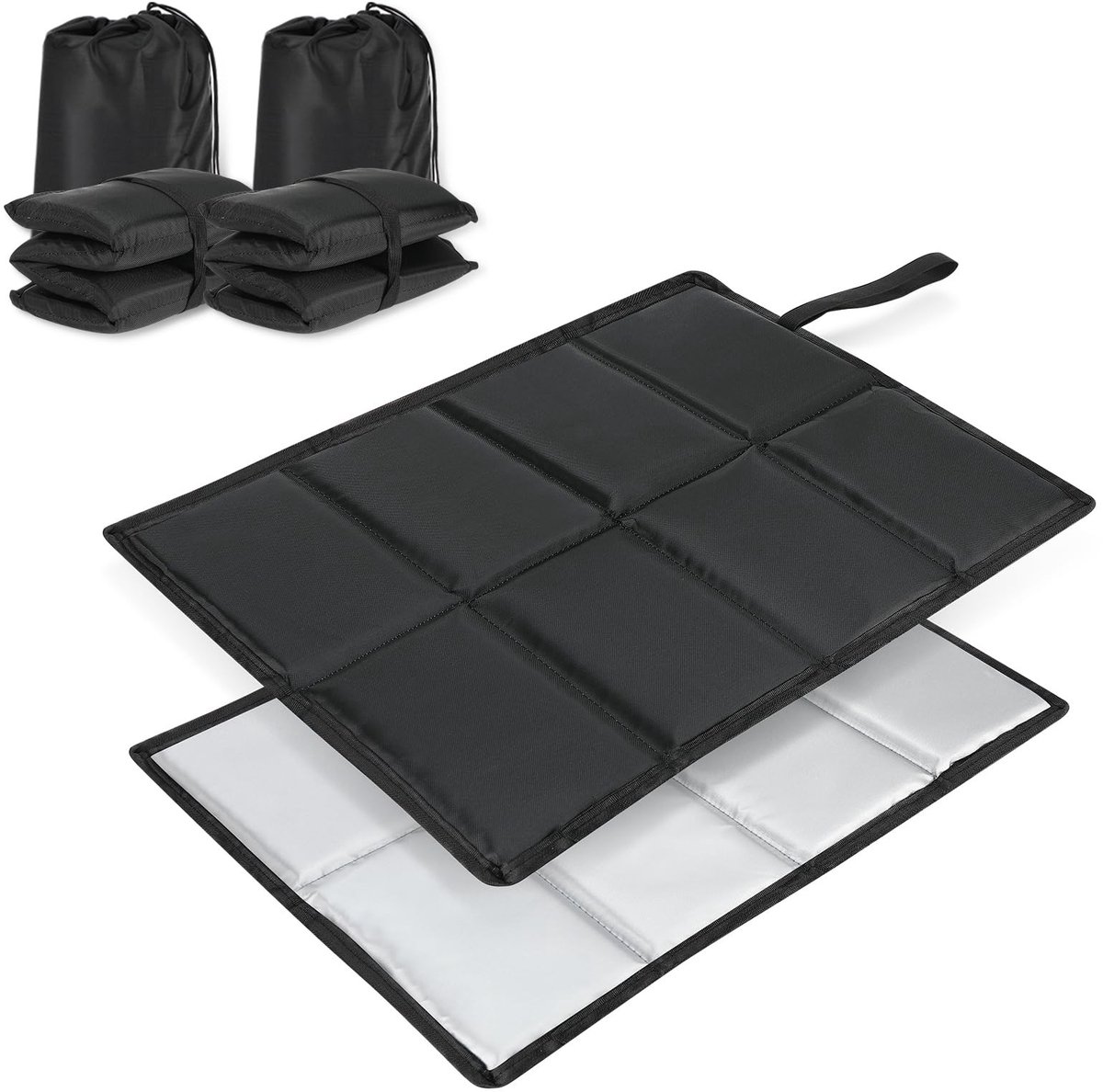 Omgoods - Set van 2 Vouwbare Buitenkussens voor Comfortabele Zittingen