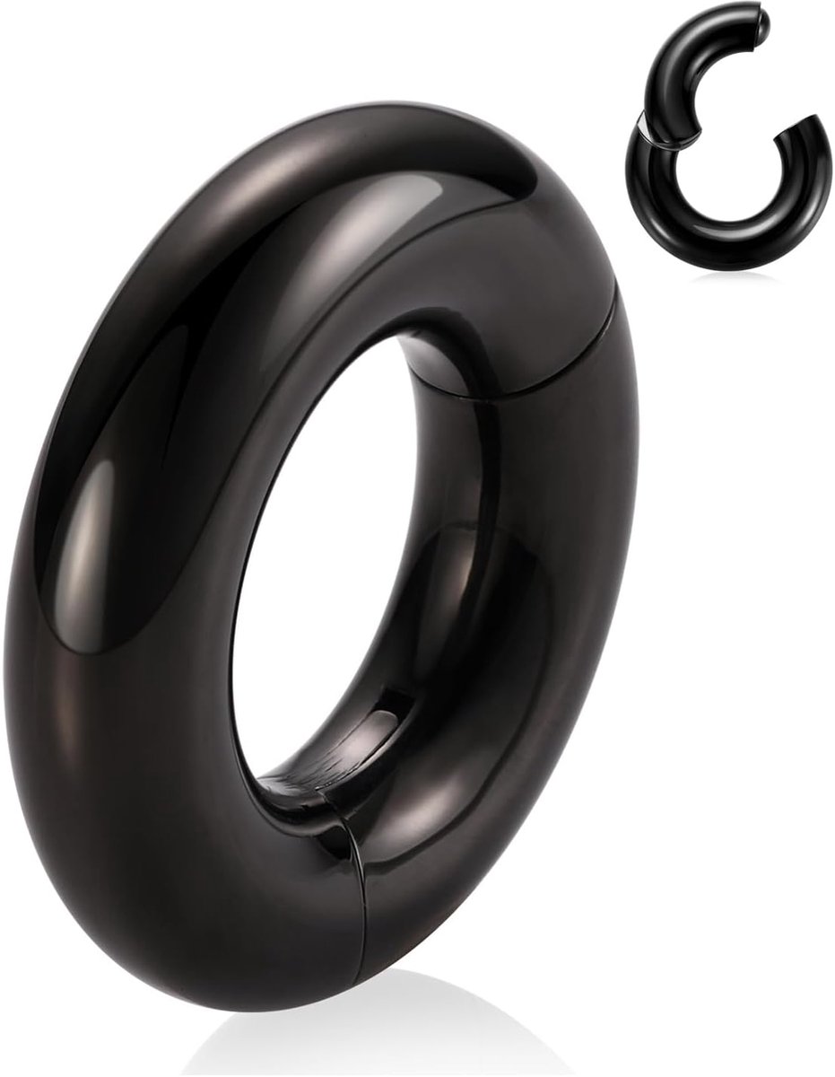 2G 0G 00G septum neusring naadloze oor gewicht hoepel voor uitgerekte oren chirurgisch staal grote gauge PA ring voor vrouwen mannen
