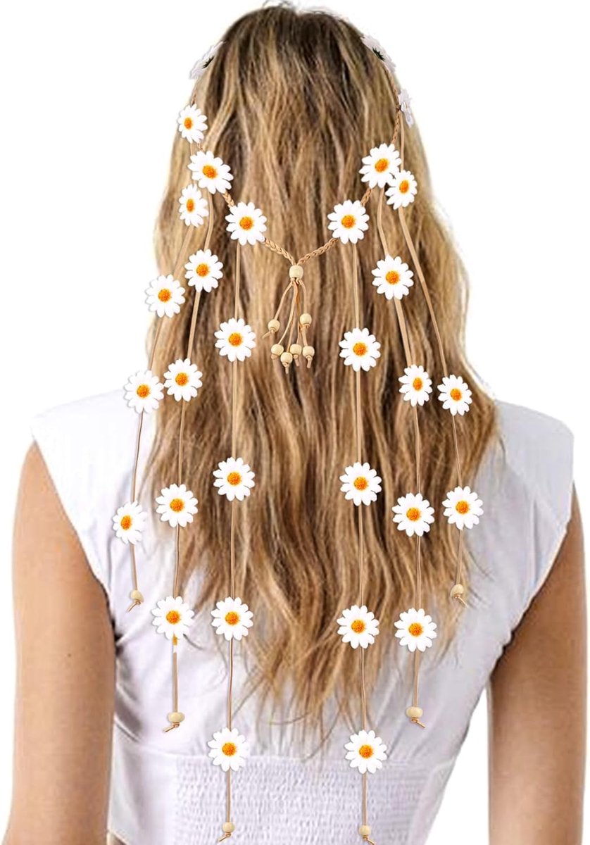 Bloemenkroon, zonnebloemenkrans, madeliefjes, foto-rekwisieten, haaraccessoires