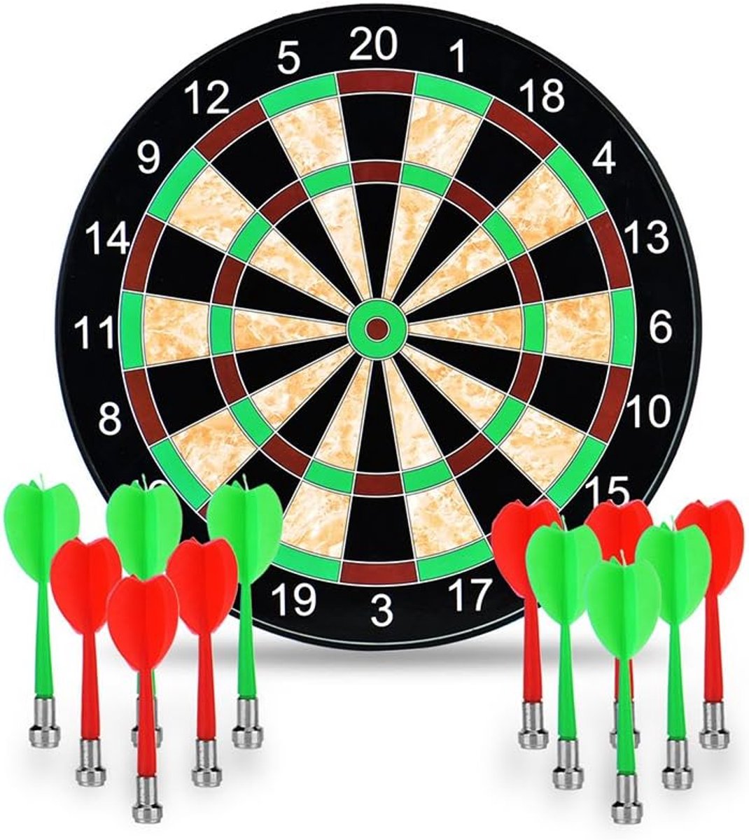 17" Magnetische dartbord met 12 magneten darts in 2 kleuren voor kinderen en volwassenen