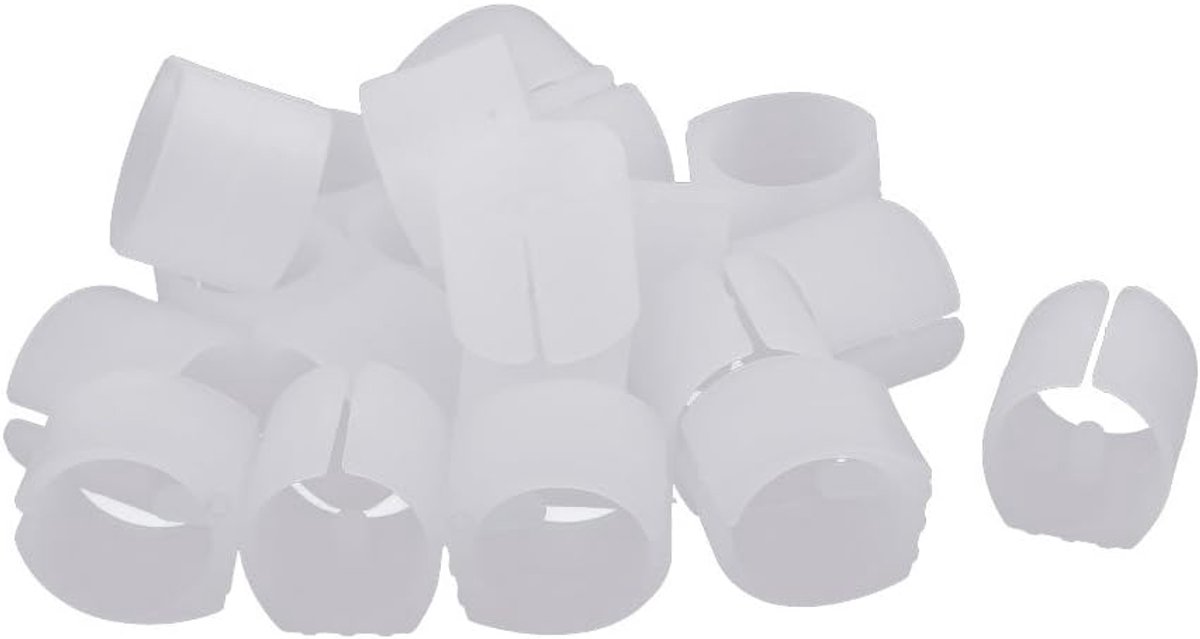 Plastic Meubelstoel Tafelbuis Voetantislip U-vorm Cap 21mm Dia 20st Wit